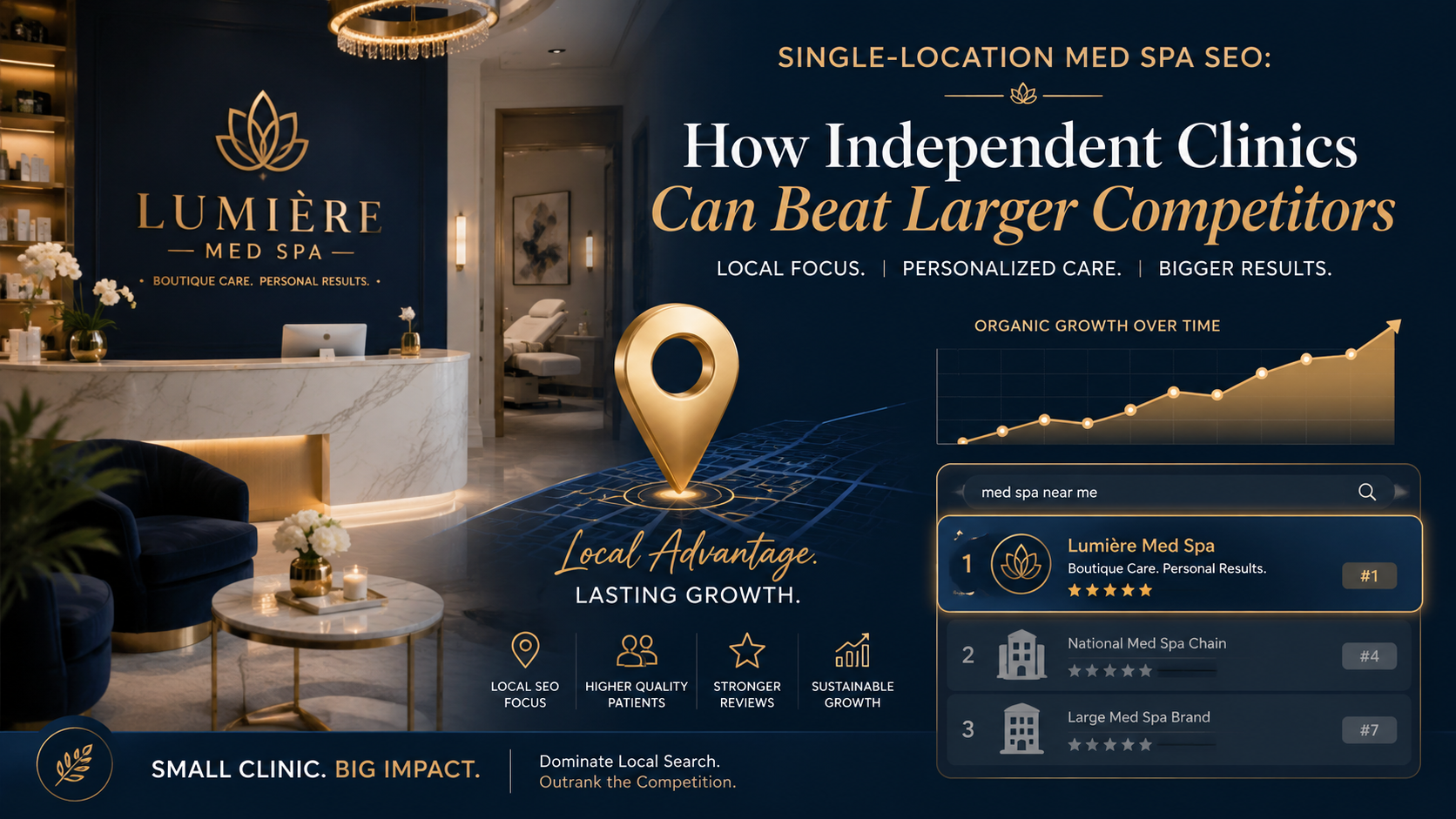 Single-Location Med Spa SEO: How Independent Clinics Can Beat Larger Competitors article preview by Vistrane